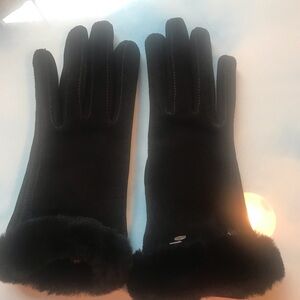 Ugg black shearling gloves , new with tags